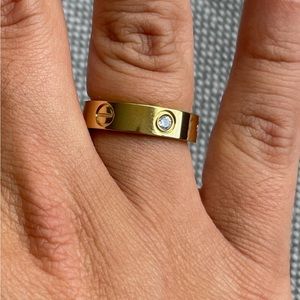 Cartier Gold Love Ring 3 Diamonds
